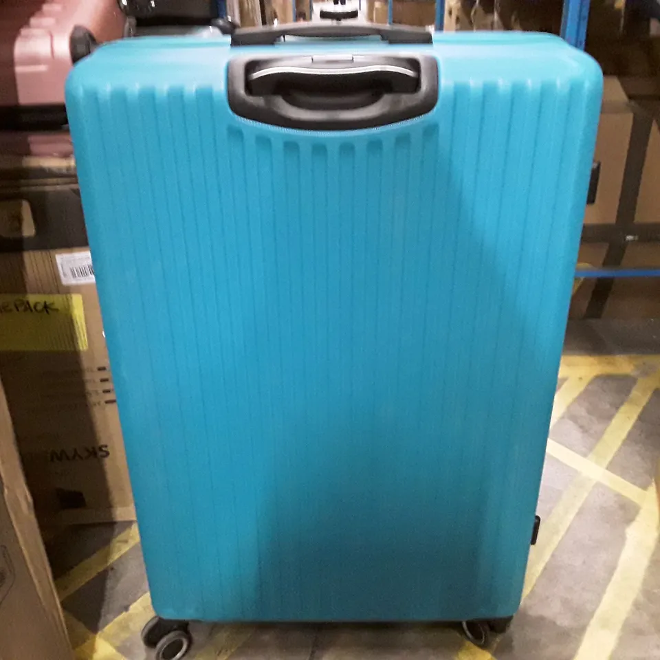 UNBOXED KEPLIN LUGG BIG SIZE TRAVEL LUGGAGE WITH WHEELS SECURE LOCK SYSTEM BLUE COLOUR