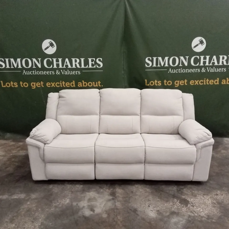 ALBION CHENILLE 3 SEATER HIGH BACK MANUAL RECLINER SOFA RRP £679