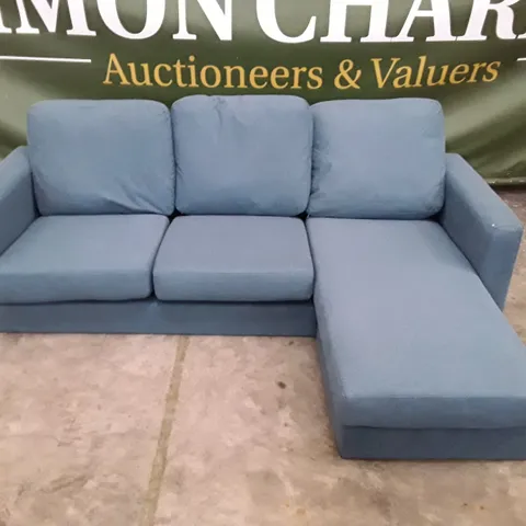 QUALITY DESIGNER DIESEL REVERSIBLE CORNER SOFA - TEAL FABRIC