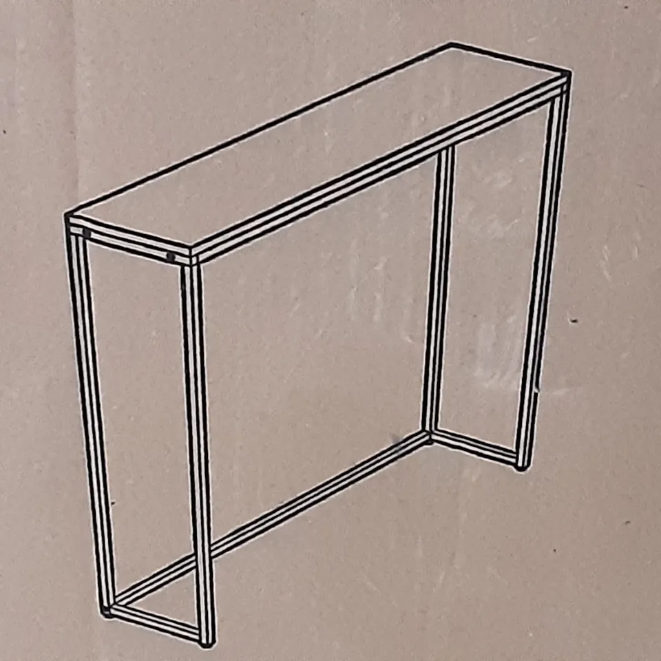 BOXED TRENT CONSOLE TABLE IN DARK MANGO