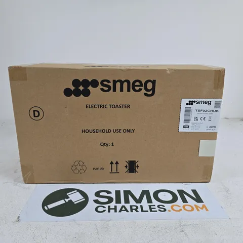 SMEG ELECTRIC TOASTER TSF02CRUK BOXED