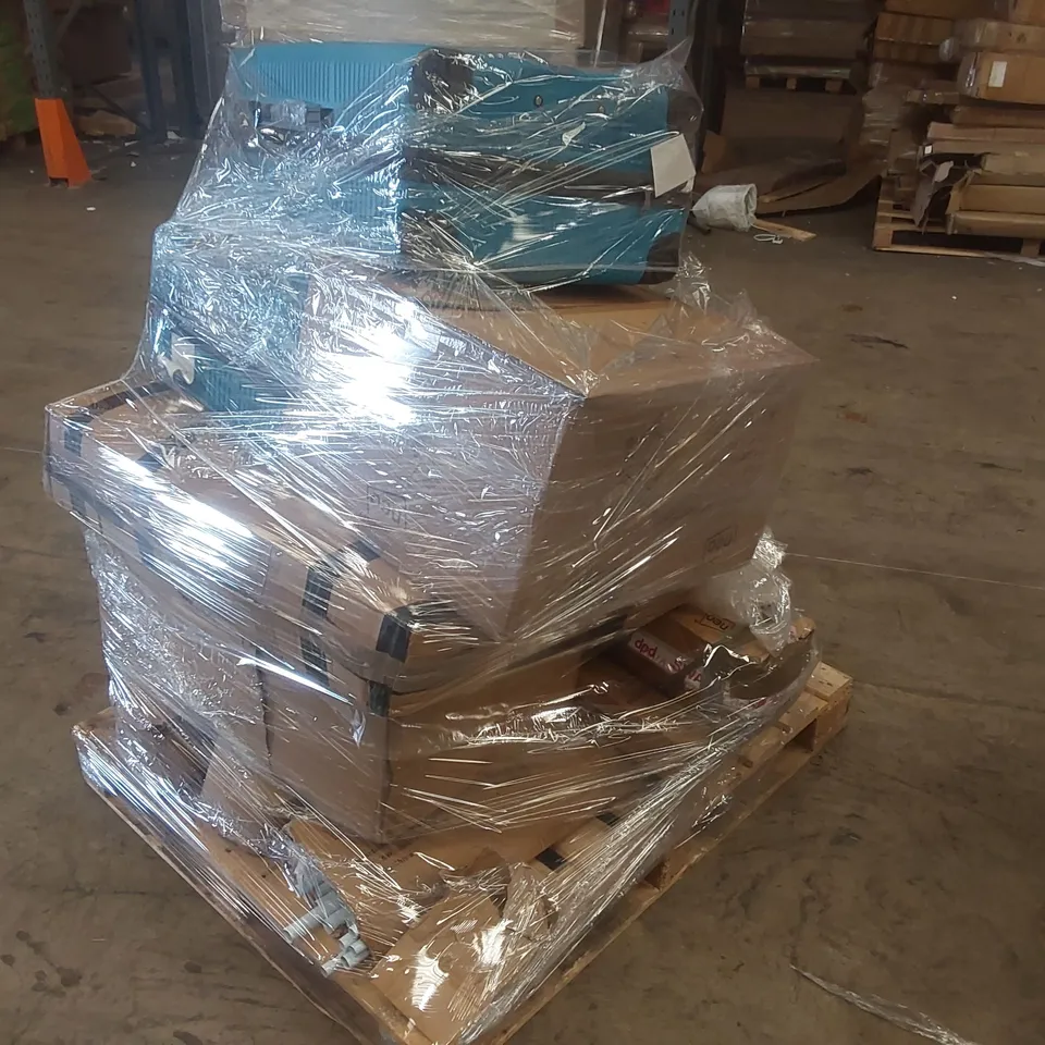 PALLET CONTAINING A LARGE QUANTITY OF ASSORTED NEO ITEMS INCLUDING: SUITCASES, BBQ, PARTY TENTS ECT