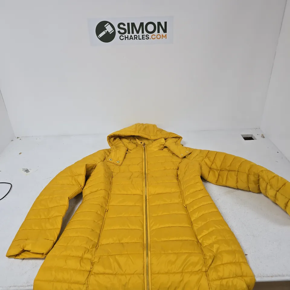 JOULES WOMEN'S YELLOW PUFFER JACKET UK 14 (EU 42, US 10) MADE IN CHINA