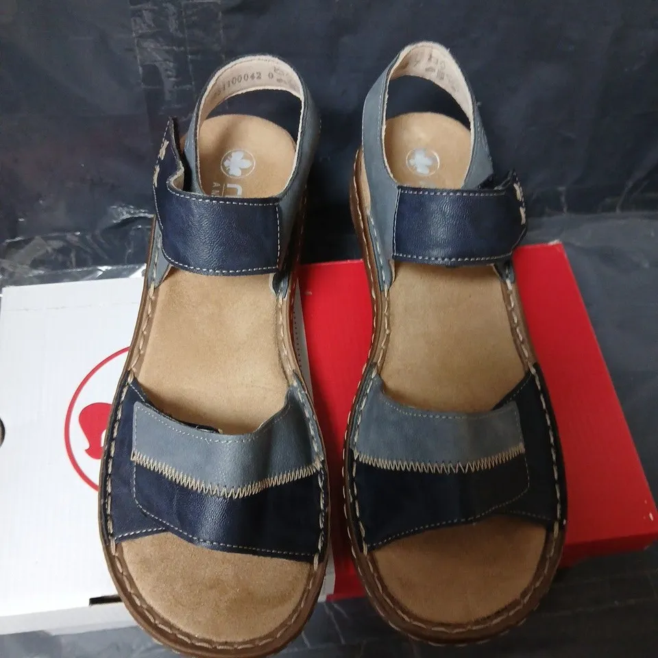 RIEKER SANDALS – BLUE, WOMEN'S, EU 41 (UK 8) – MODEL V2860-14