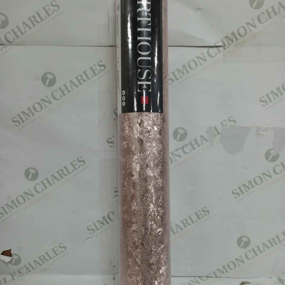 ARTHOUSE VELVET CRUSH FOIL ROSE GOLD WALLPAPER