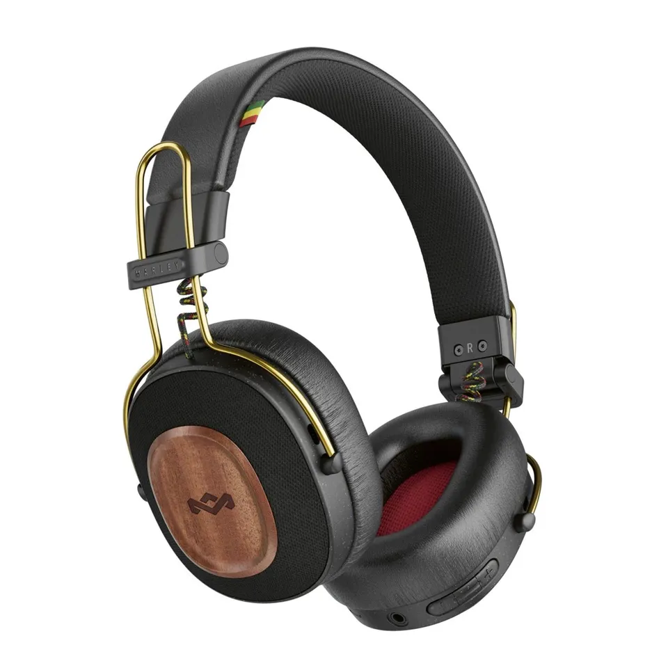 BOB MARLEY POSITIVE VIBRATION RIDDIM BLUETOOTH HEADPHONES – OVER-EAR, WOOD ACCENT