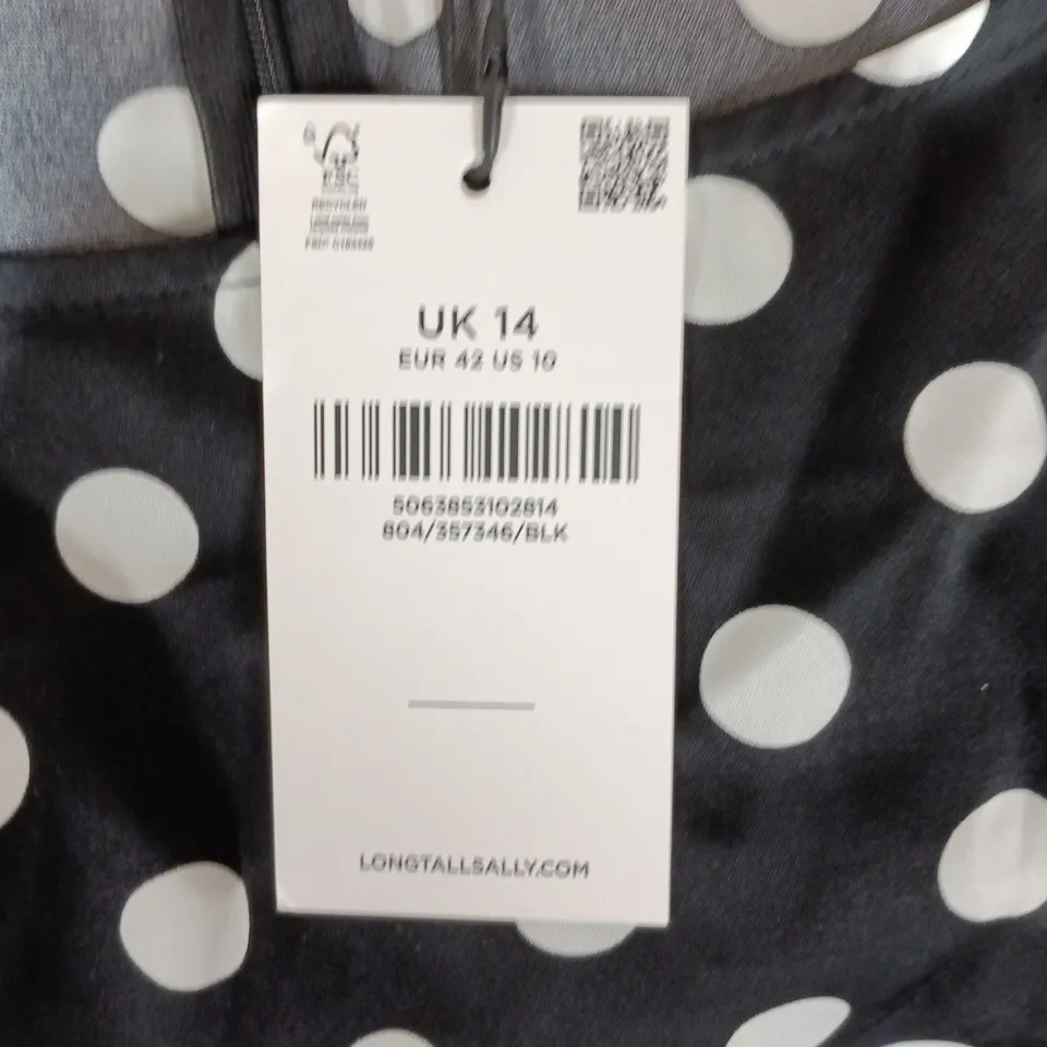 LONG TALL SALLY POLKA DOT LIGHTWEIGHT JACKET – UK 14