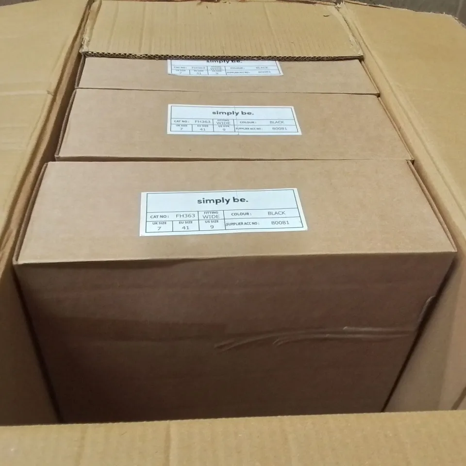 BOXED BRAND NEW APPROXIMATELY 5 SIMPLY BE BREENER WIDE SHOES BLACK SIZE 7