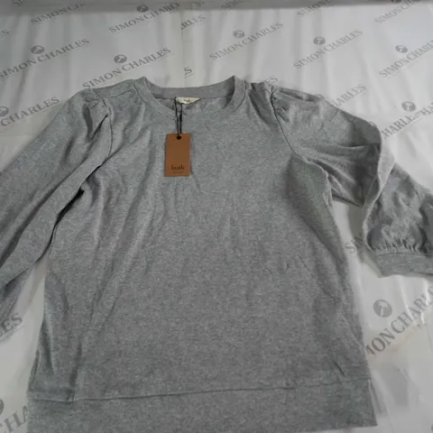 HUSH MIMI PUFF SLEEVE TEE IN GREY - S