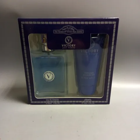 BOXED VICTORY POUR HOMME EAU DE TOILETTE 10OML AND SHOWER GEL 120ML GIFT SET