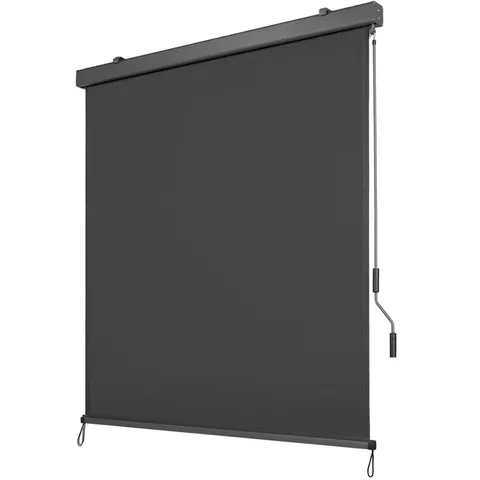 BOXED 17 STORIES POLYESTER COVER RETRACTABLE PATIO AWNING (1 BOX)