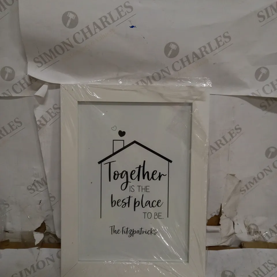 PERSONALISED BEST PLACE TO BE A4 FRAME RRP £16.99