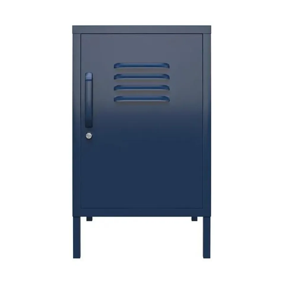 BOXED BRADFORD METAL LOCKER END TABLE NAVY (1 BOX)