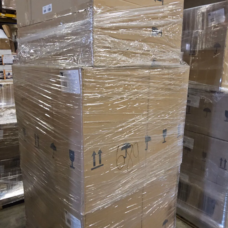 PALLET TO CONTAIN FIVE BOXED ESPERIA FLOOR STANDING 2 DRAWER VANITY UNITS 800mm MISTY GLOSS