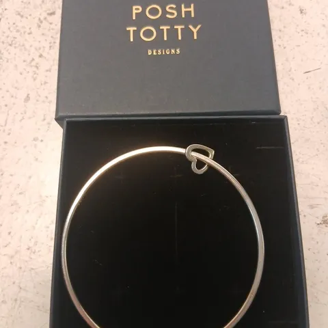 POSH TOTTY DESIGNS HEART BANGLE STERLING SILVER