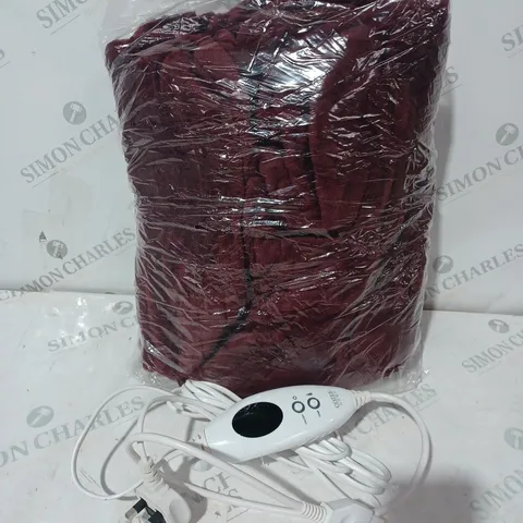 COZEE HOME HEATED THROW MODEL NO: 823506 120W BURGUNDY COLOUR