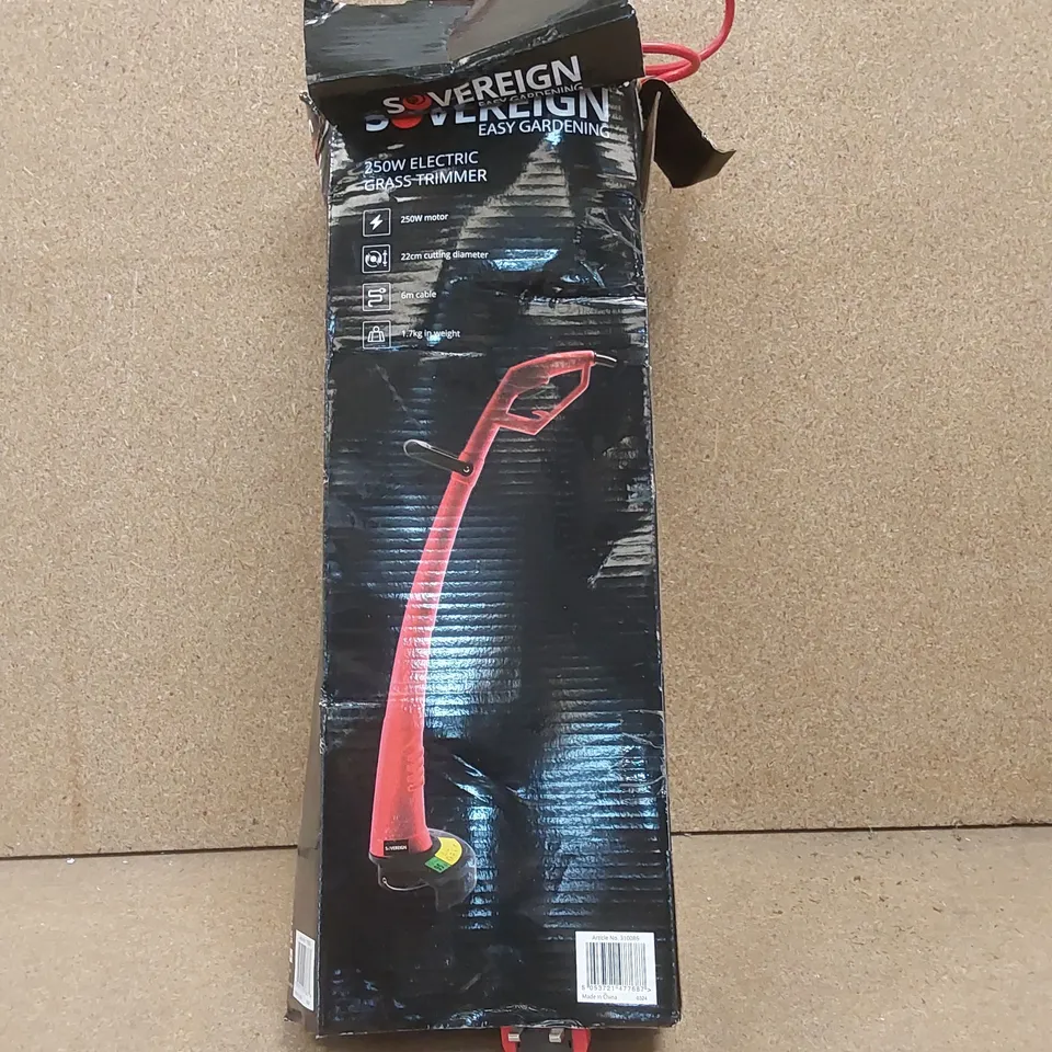 BOXED SOVEREIGN 250W ELECTRIC GRASS TRIMMER 