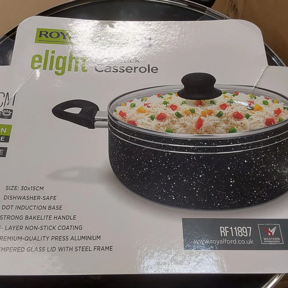 ROYALFORD ELIGHT NON-STICK CASSEROLE DISH/PAN 30 X 15cm