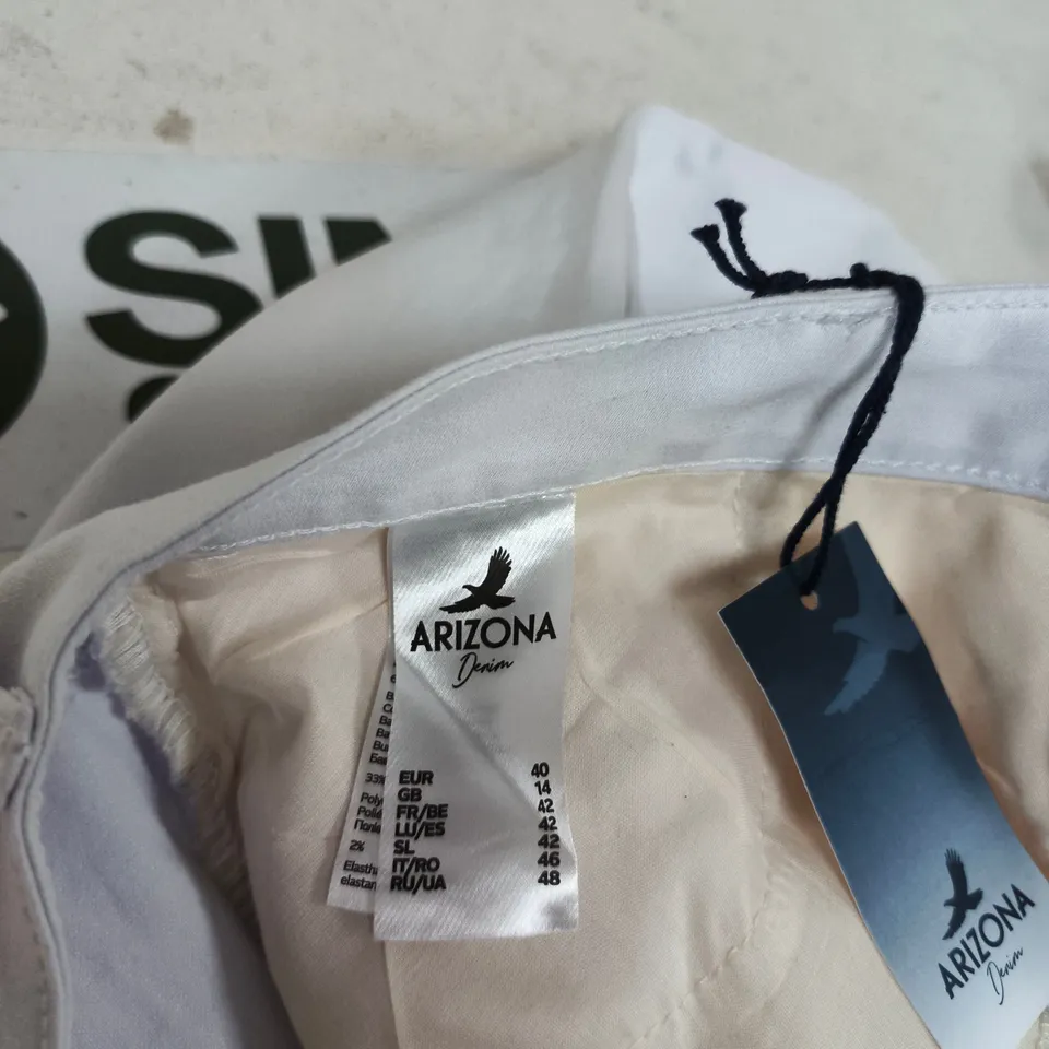 ARIZONA DENIM WOMEN'S CROPPED JEANS – WHITE, UK 14 (EU 40)