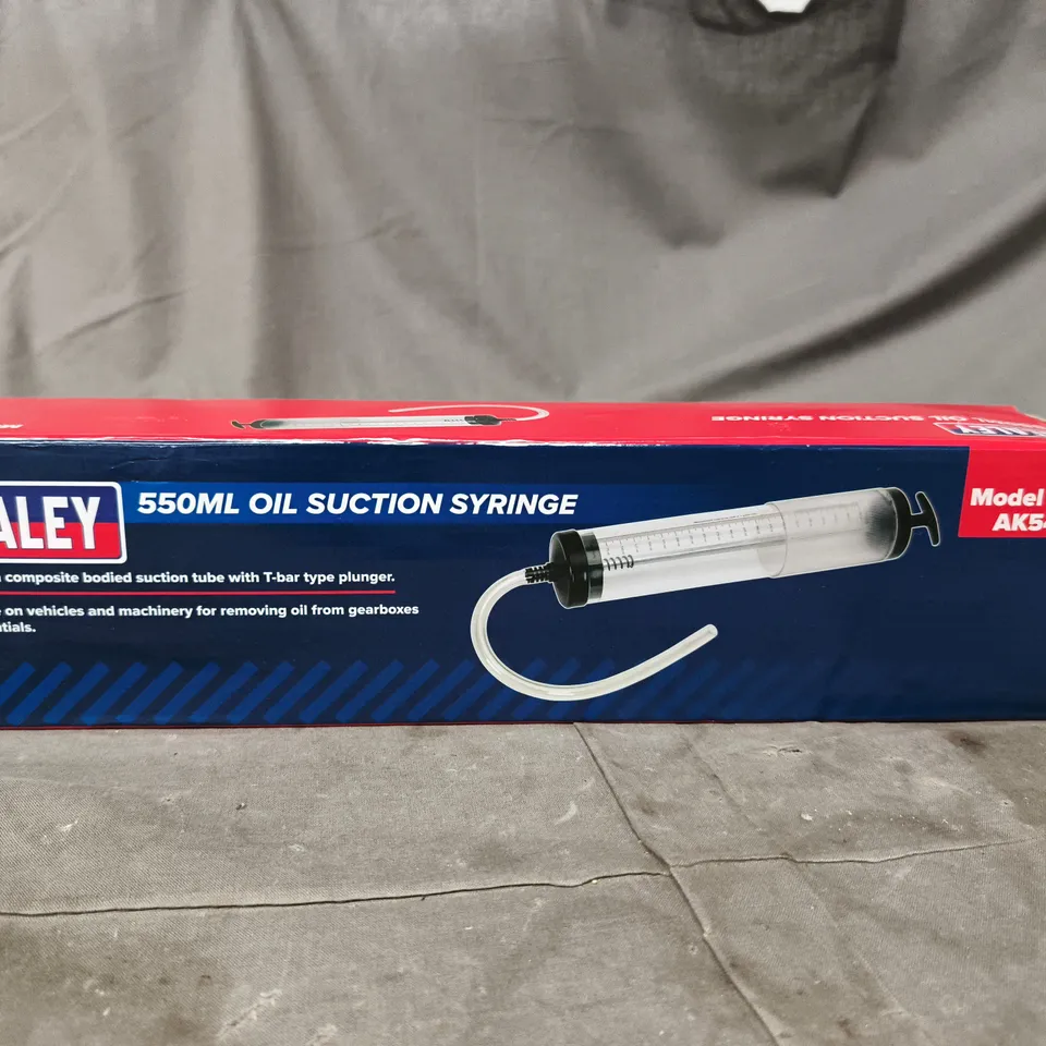 SEALEY 550ML OIL SUCTION SYRINGE – MODEL AK54 - BOXED 