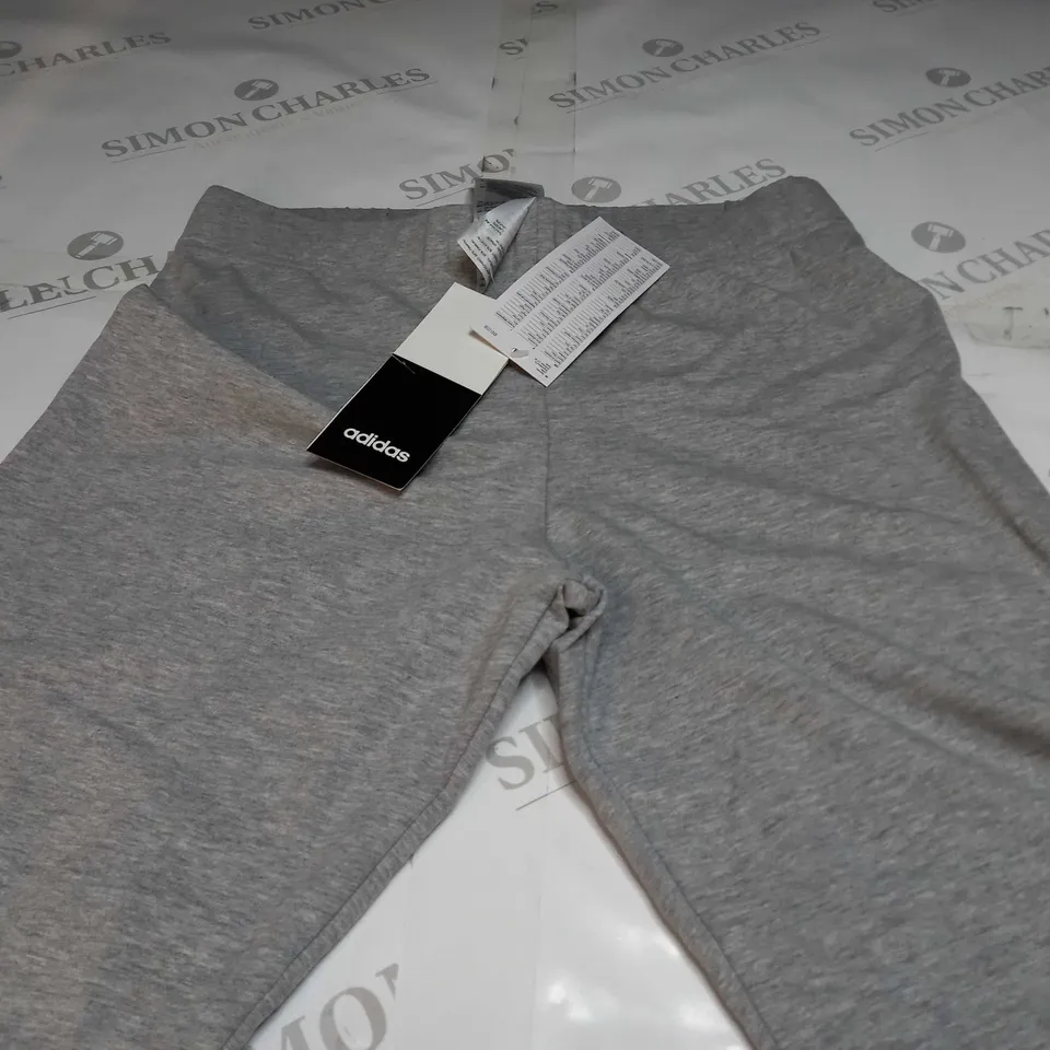 ADIDAS TIGHTS IN GREY WITH PINK TEXT - LARGE