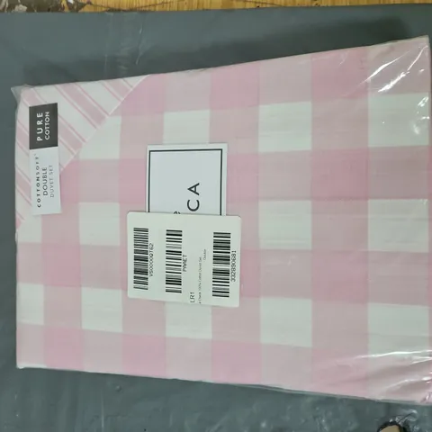 LITTLE BIANCA PINK CHECK DUVET SET – SINGLE, 100% COTTON (COTTONSOFT)