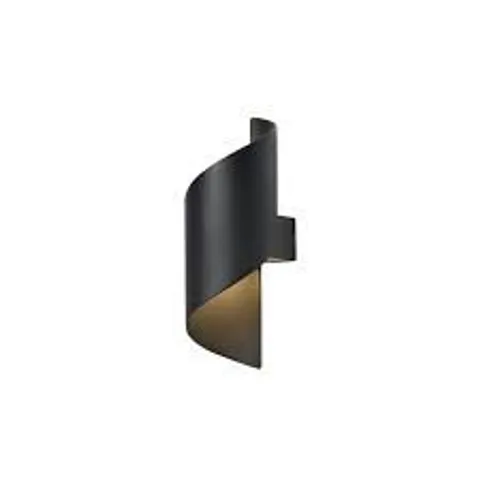 BOXED FORUM LIGHTING ZN-42066-BLK ZINK BUDE BLACK IP54 12W 900LM 4000K COIL WALL LIGHT