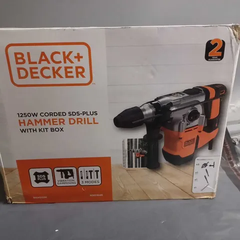 BLACK & DECKER 1250W CORDED SDS-PLUS HAMMER DRILL