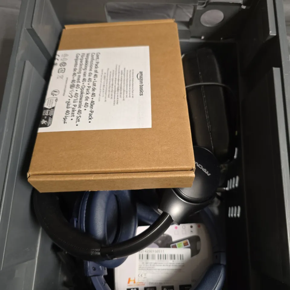 APPROXIMATELY 10 ASSORTED HOUSEHOLD & ELECTRICAL PRODUCTS TO INCLUDE BATTERIES, HEADPHONES, GLASSES ETC  