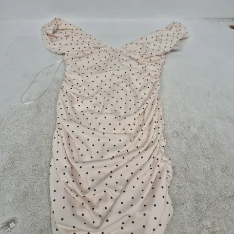 BIANCA RUCHED MINI DRESS β POPPY DELEVINGNE X NOBODY'S CHILD, UK 12