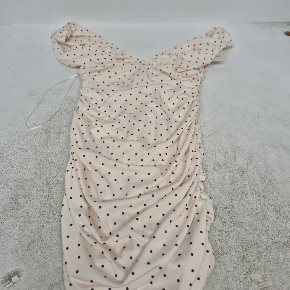 BIANCA RUCHED MINI DRESS – POPPY DELEVINGNE X NOBODY'S CHILD, UK 12