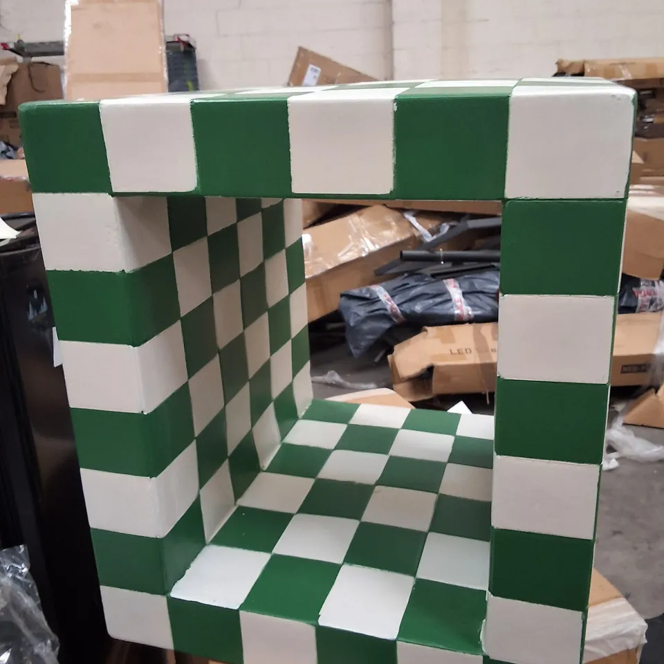 BOXED NEW GEORGE HOME GREEN TILE SIDE TABLE