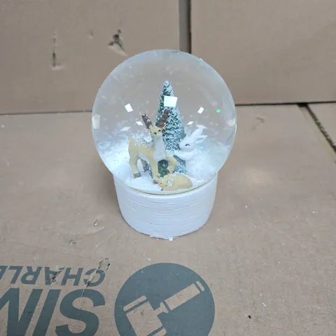 GISELA GRAHAM SNOW GLOBE – DEER & RABBIT SCENE BOX OF 3
