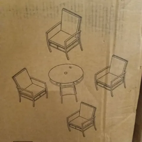 BOXED SET OF 4 ATHENS OUTDOOR DINING CHAIRS // CHAIRS ONLY (1 BOX)