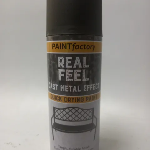 BOX OF 12 REAL FEEL CAST METAL EFFECT QUICK DRYING PAINT - 400ML - COLLECTION ONLY
