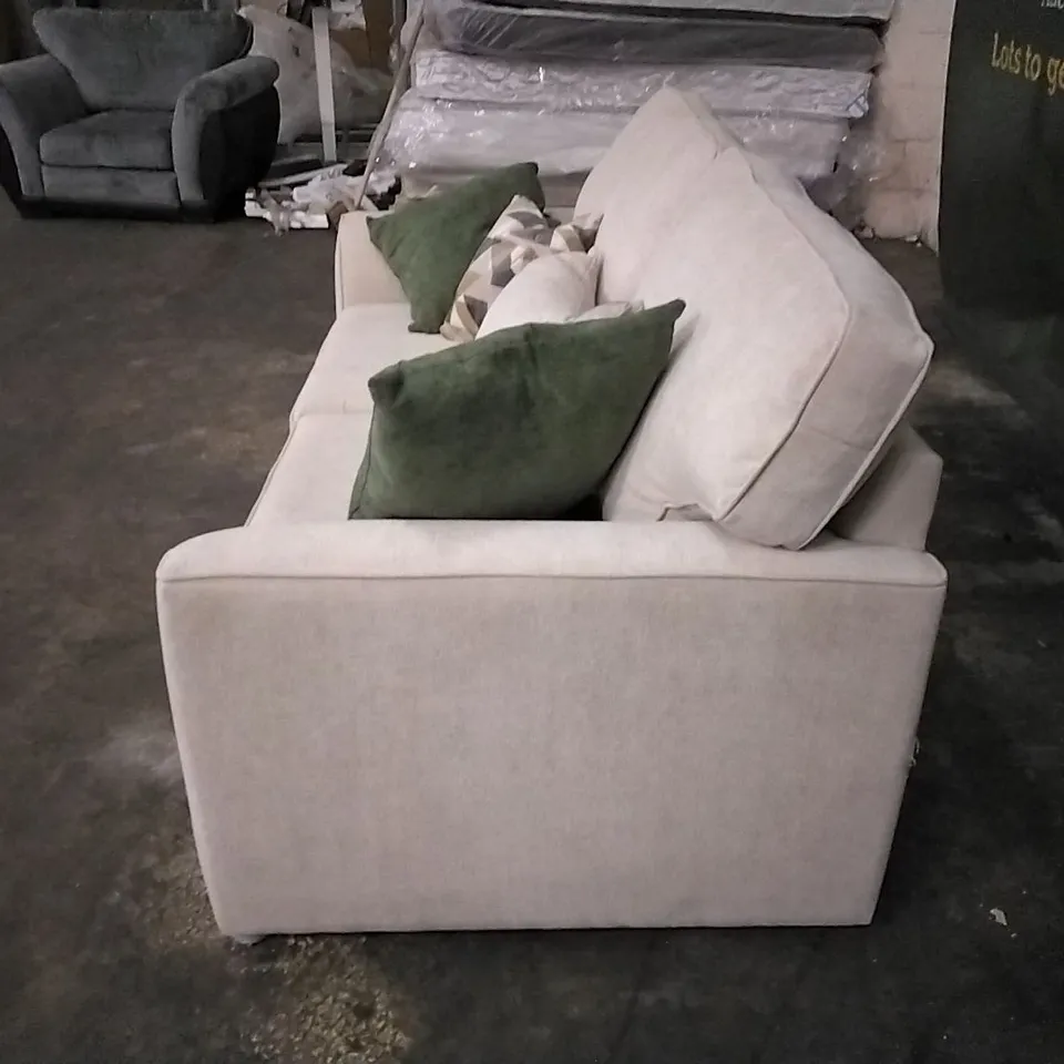 QUALITY DESIGNER FABRIC UPHOLSTERED 3 SEATER SOFA