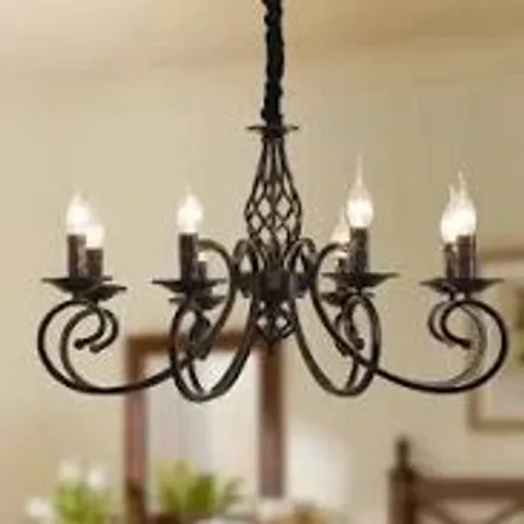 BOXED PELCHAT 8-LIGHT CANDLE STYLE CHANDELIER (1 BOX)
