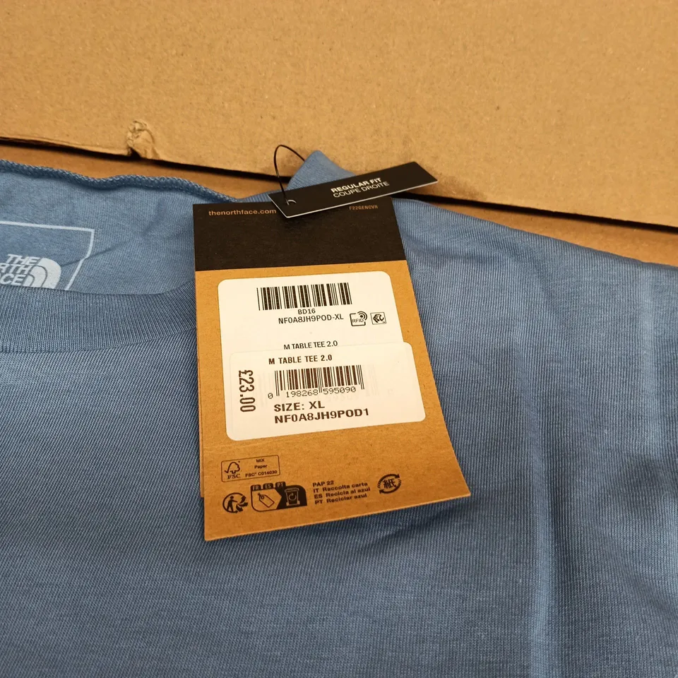 THE NORTH FACE BLUE XL T SHIRT TAGGED