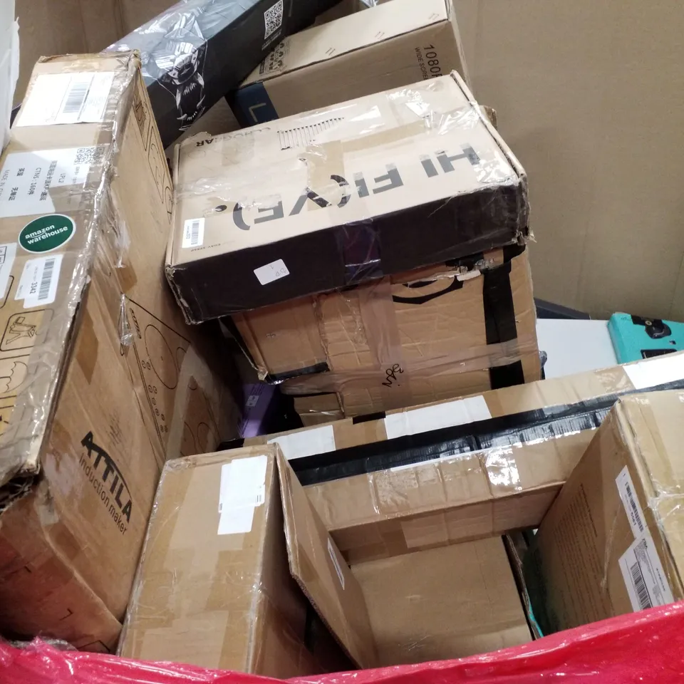 PALLET OF ASSORTED PRODUCTS INCLUDING SHREDDER, AIR FRYER, COMPUTER PRIVACY SCREEN, LAPDESK, STANDING SHOE RACK