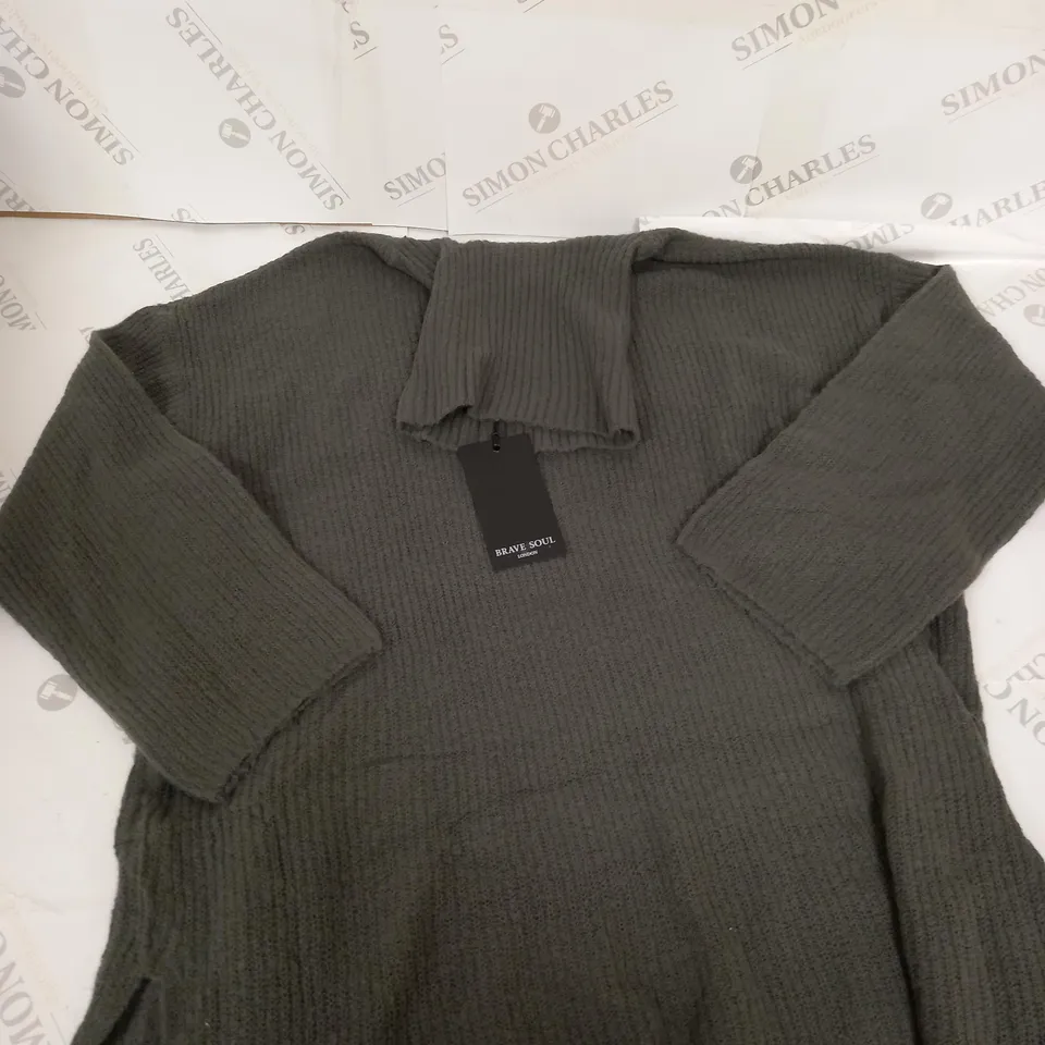 BRAVE SOUL ROLL NECK TUNIC JUMPER DRESS SIZE S