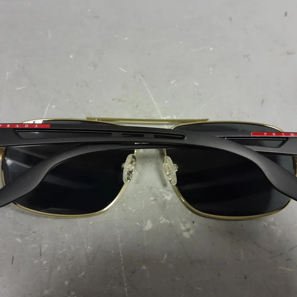 PRADA LINEA ROSSA LOGO FRAMED SUNGLASSES 