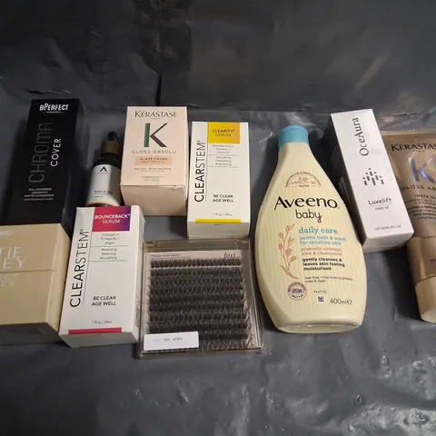 APPROXIMATELY 20 ASSORTED HEALTH AND BEAUTY PRODUCTS TO INCLUDE; KERASTE, OCEAURA, AVEENO AND CHROMA