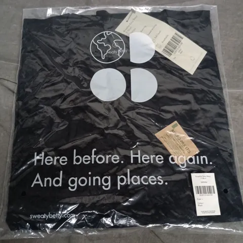 BAGGED SWEATY BETTY BREATHE EASY BOXY T-SHIRT SB9084, UK L, BLACK