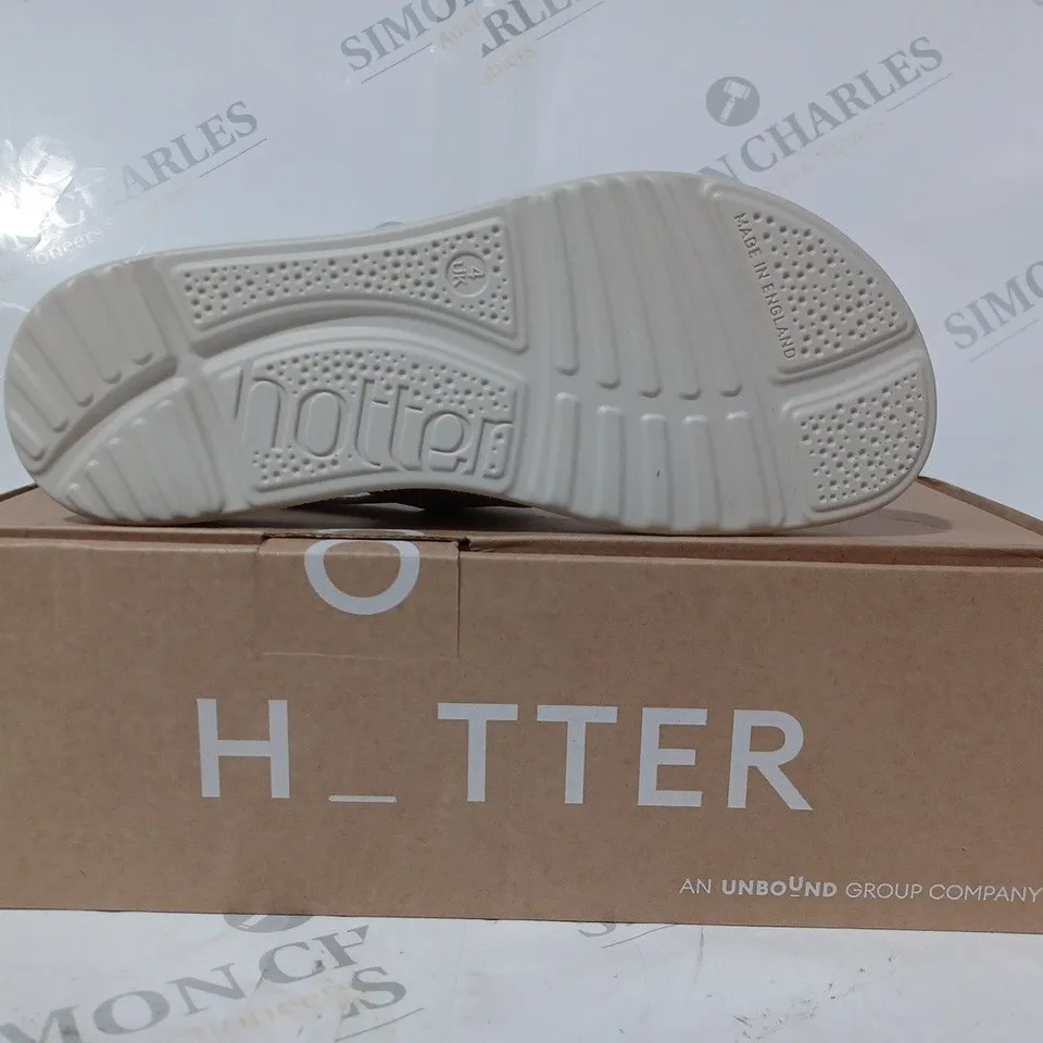 BOXED PAIR OF HOTTER PALMA WIDE OPEN TOE SLINGBACK SANDALS UK SIZE 4