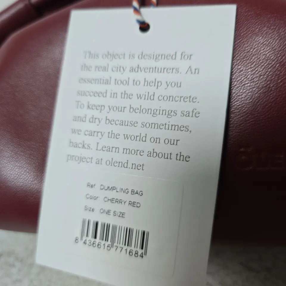 OLEND DUMPLING BAG – CHERRY RED, ONE SIZE