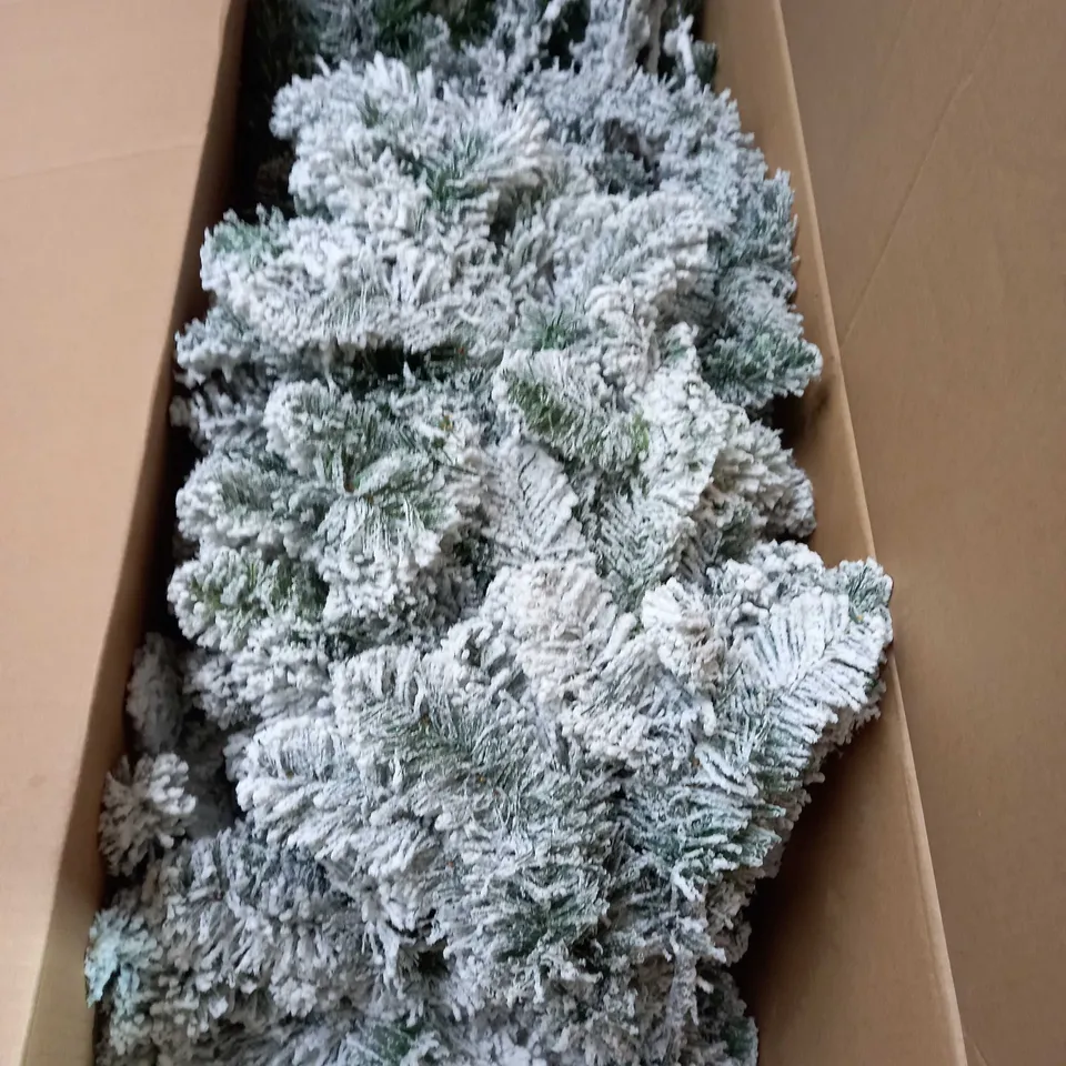BOXED 8FT FLOCKED EMPEROR CHRISTMAS TREE - COLLECTION ONLY RRP £189.99