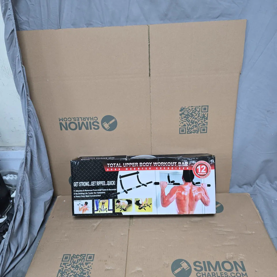 TOTAL UPPER BODY WORKOUT BAR - DOOR MOUNTED EXERCISE BAR (BOXED)
