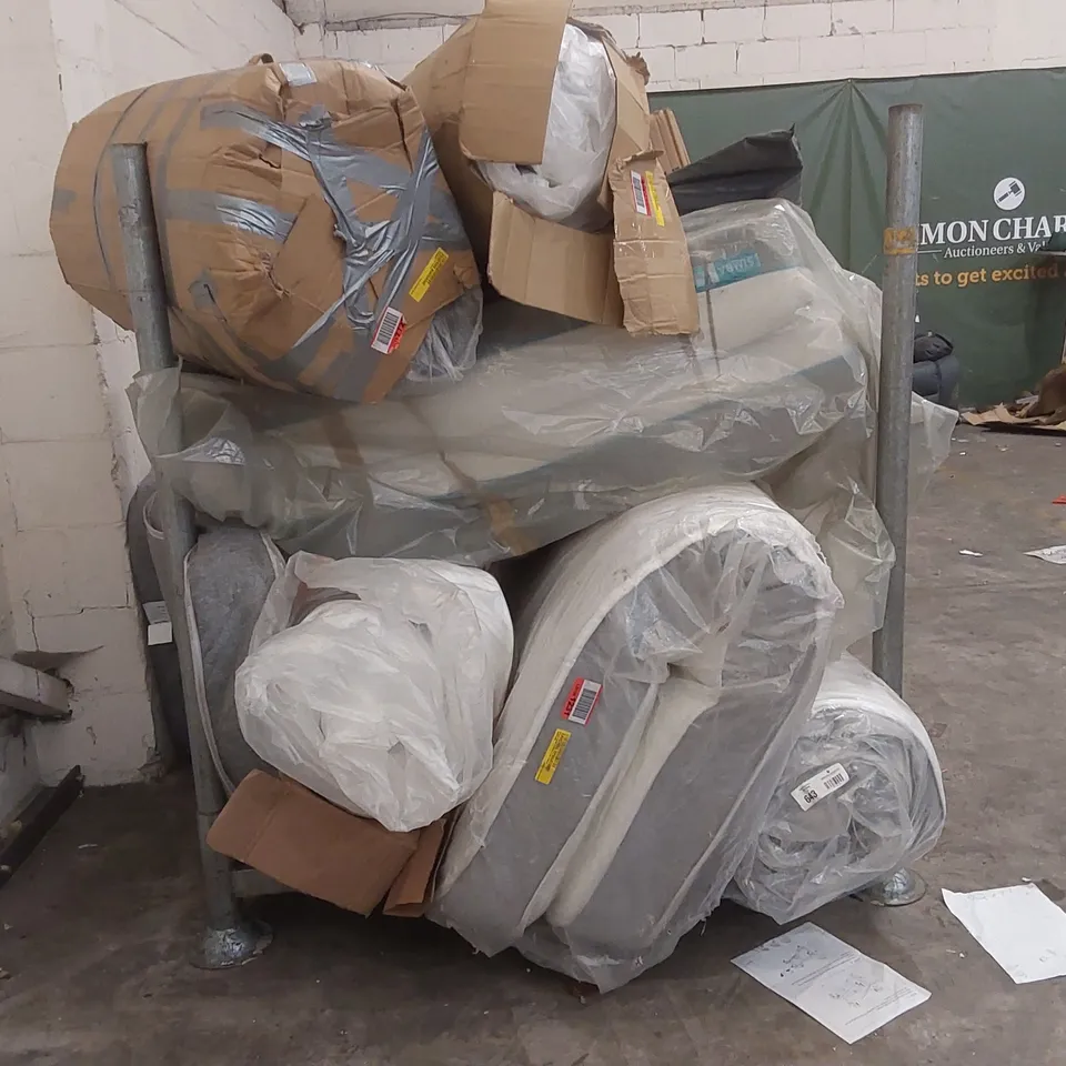 6x ASSORTED MATTRESSES - VARIOUS SIZES, CONDITIONS ECT - STILLAGE NOT INCLUDED