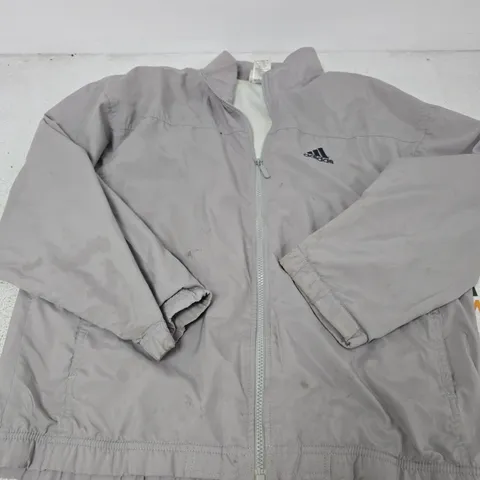 ADIDAS GREY ZIP-UP JACKET – 36/38