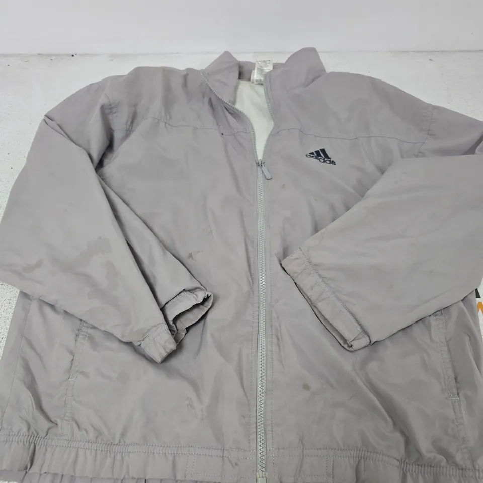 ADIDAS GREY ZIP-UP JACKET – 36/38